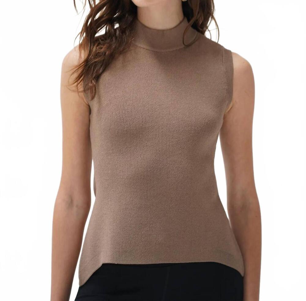 NEW LNA pax sleeveless sweater in fawn